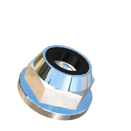 Titanium M6-1 Pitch Allied Titanium Nylock Nut with Flange with 6.92 height